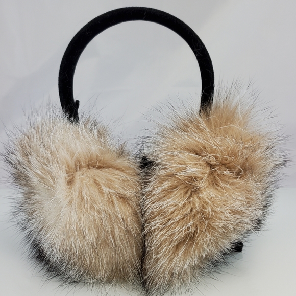 NWT$120 Surell Fox Fur Earmuffs with Velvet Band - Picture 2 of 6